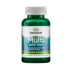 Multivitamin vassal, Swanson Multi with Iron, 130 tabletta