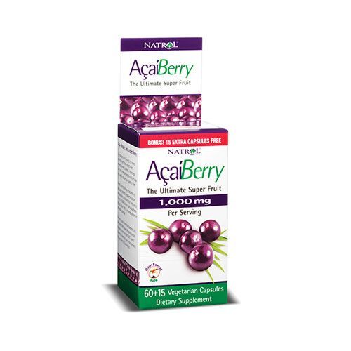 Acai bogyó szupergyümölcs 1000 mg, Natrol Acai Berry, 60 kapszula