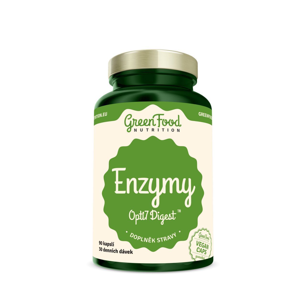 Emésztőenzim komplex, GreenFood Nutrition Opti7 Digest Super Enzymes, 90 kapszula