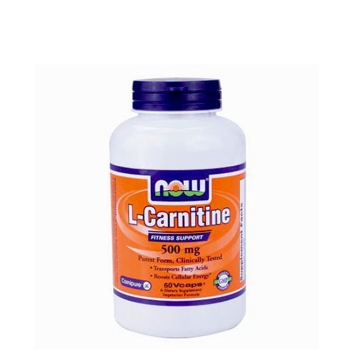L-karnitin 500 mg, Now L-Carnitine, 60 kapszula