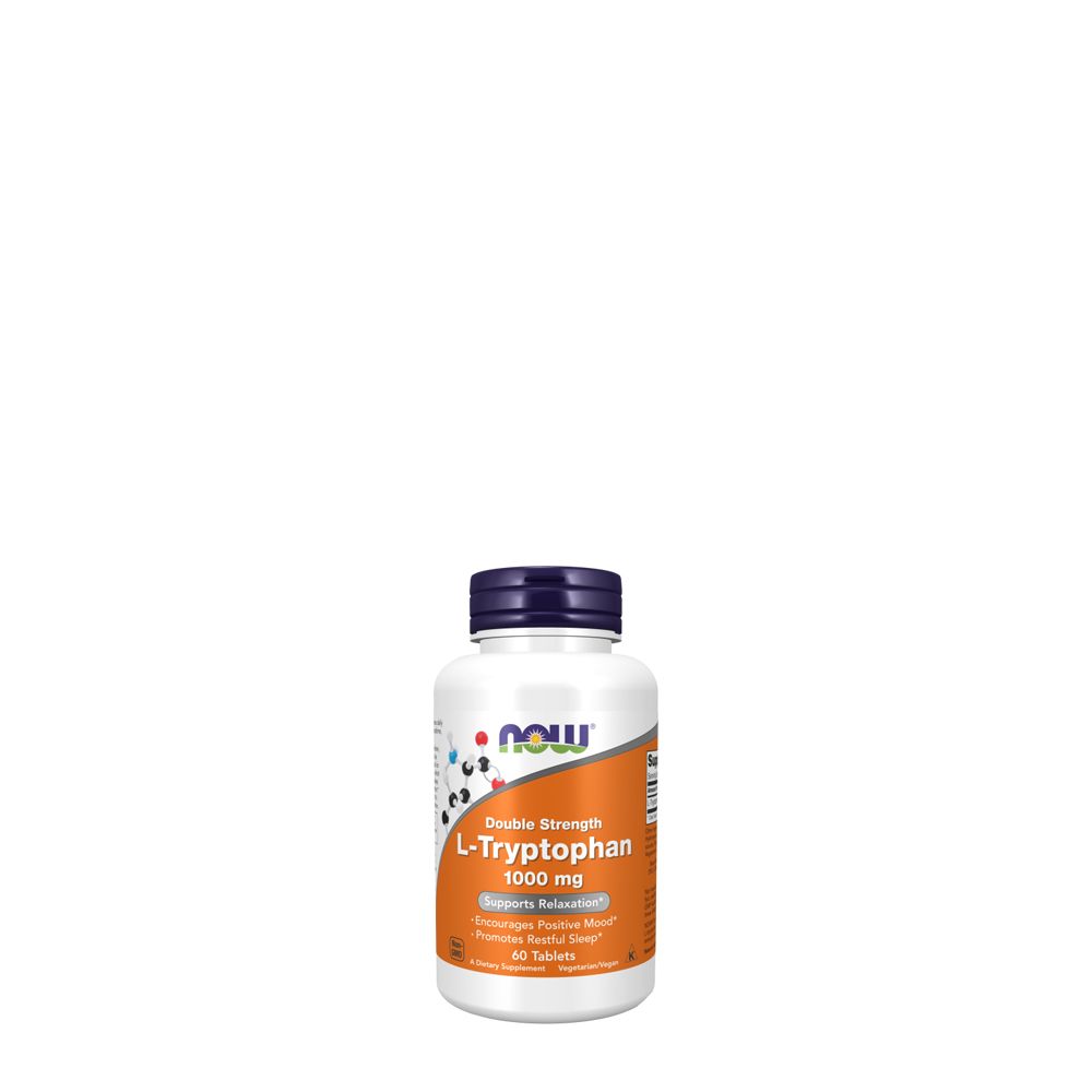 L-triptofán aminosav 1000 mg, Now L-Tryptophan, 60 tabletta