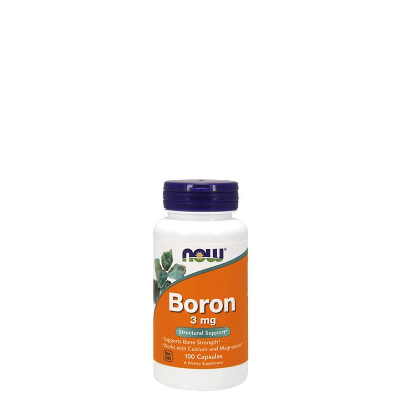 Csontstruktúra támogató bór 3 mg, Now Boron (Bororganic Glycine), 100 kapszula