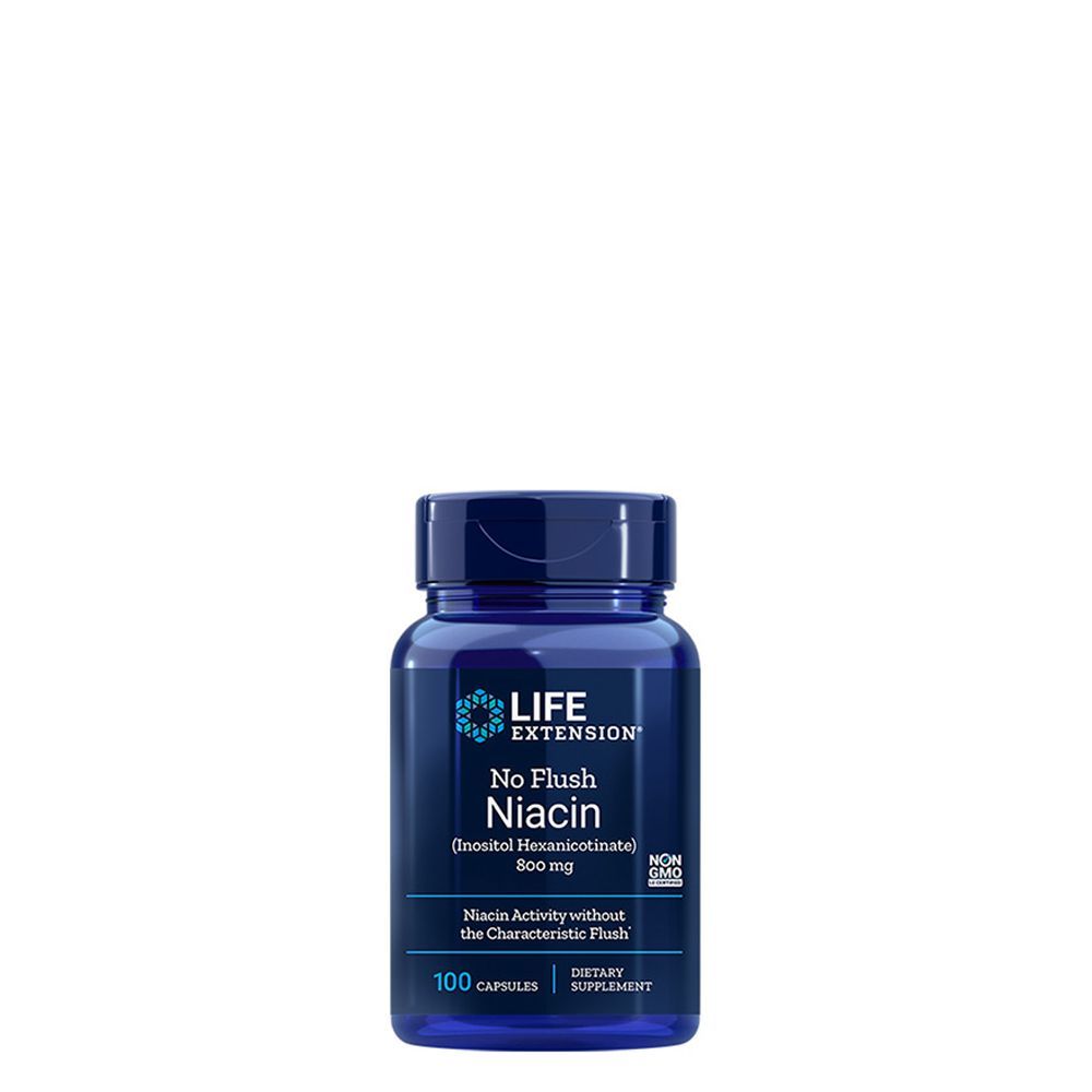 Bőrpír mentes niacin 800 mg, Life Extension No Flush Niacin, 100 kapszula
