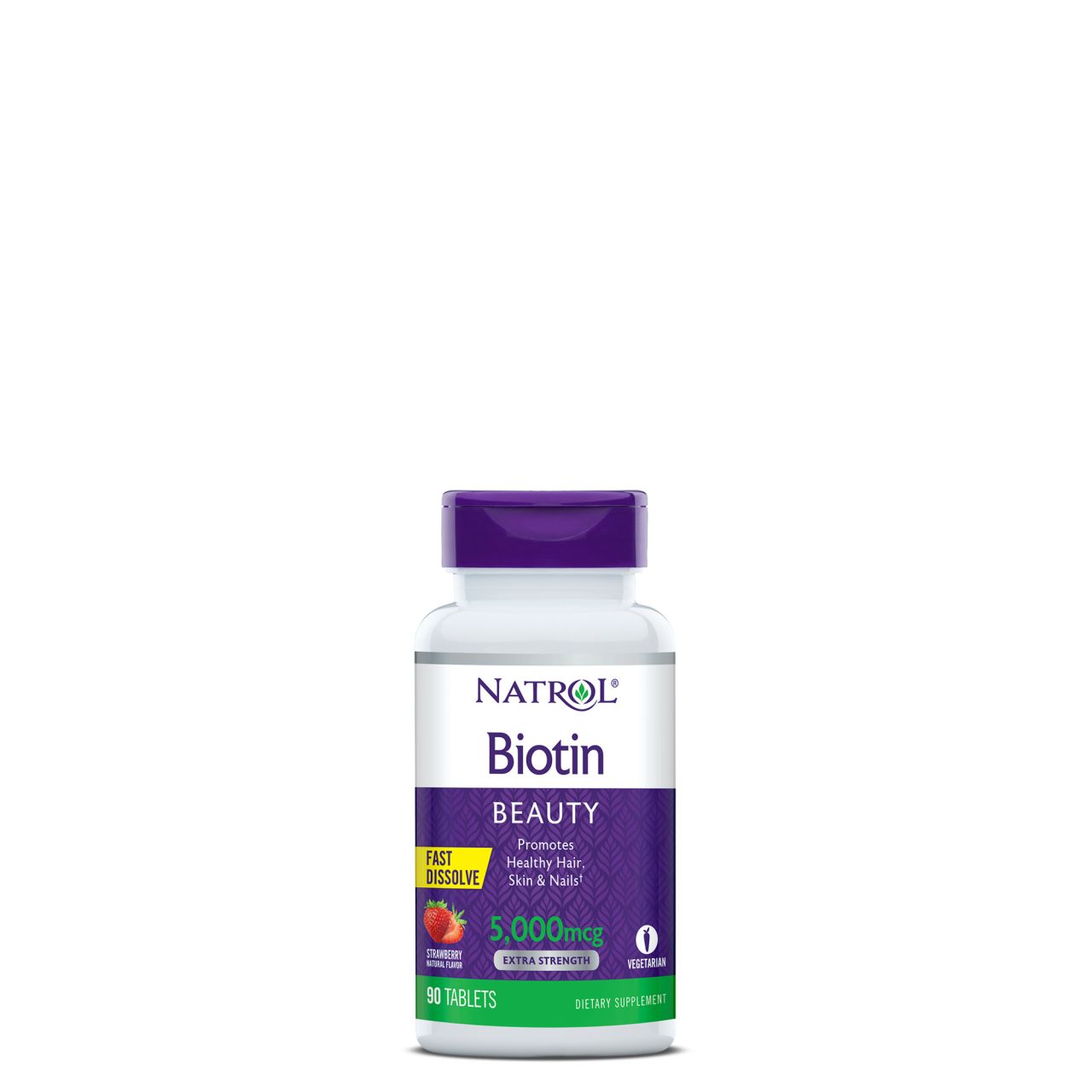 Gyors felszívódású biotin 5000 mcg, Natrol Biotin Fast Dissolve, 90 tabletta