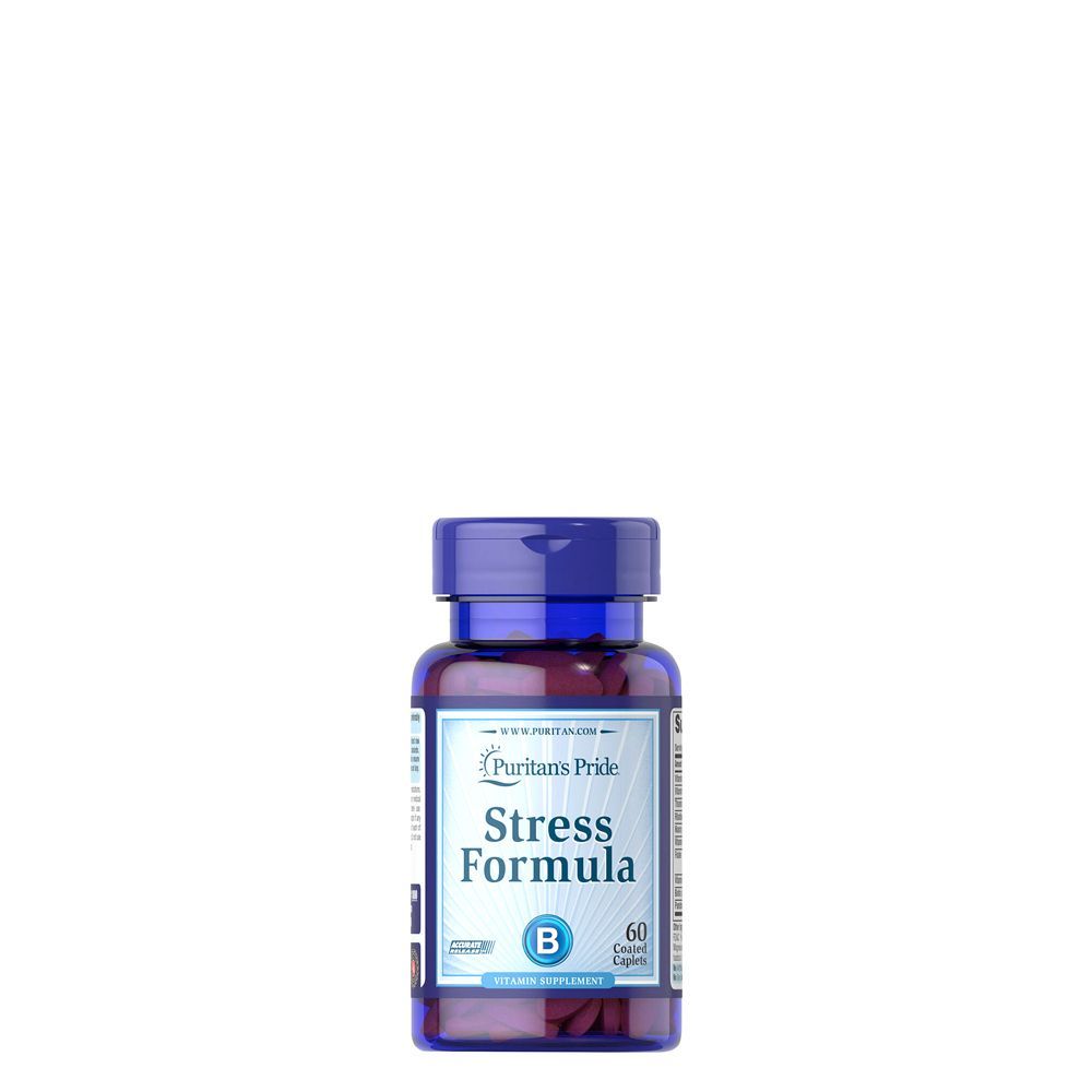 Stressz formula B-, C- és E-vitaminokkal, Puritan's Pride Stress Formula, 60 tabletta