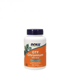 Króm kelát 200 mcg, Now GTF Chromium Insulin Co-Factor, 250 tabletta
