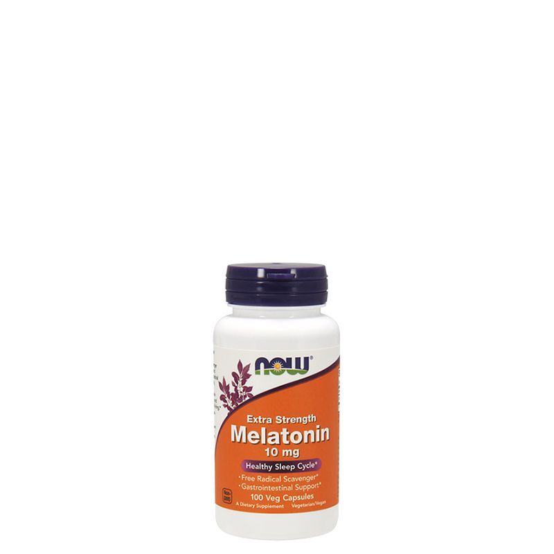Melatonin extra dózisú 10 mg, Now Extra Strength Melatonin, 100 kapszula