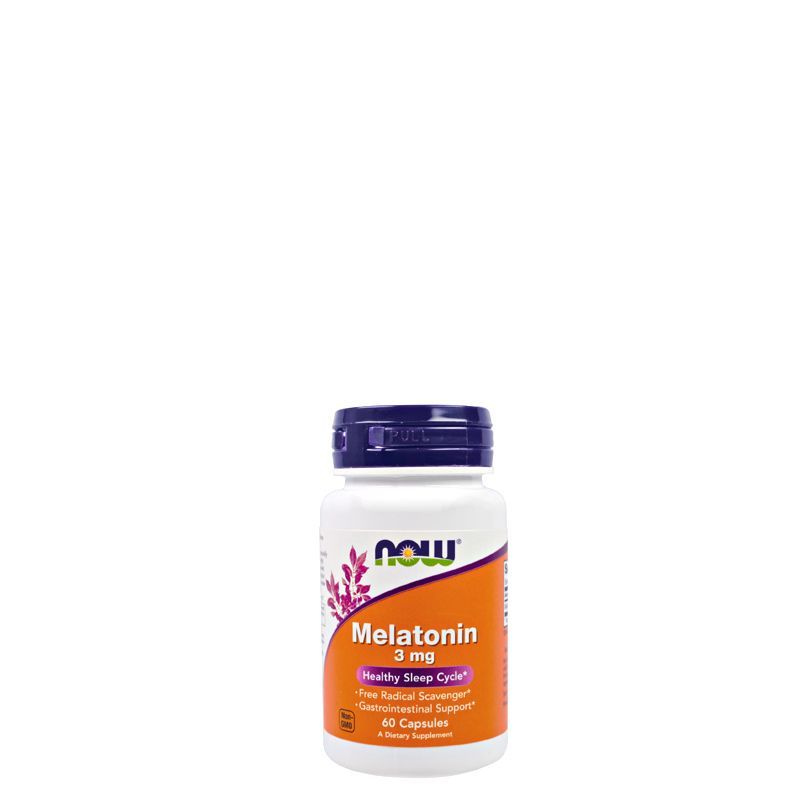 Melatonin 3 mg, Now Melatonin, 60 kapszula