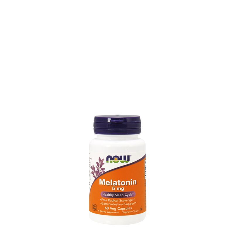 Melatonin 5 mg, Now Melatonin, 60 kapszula