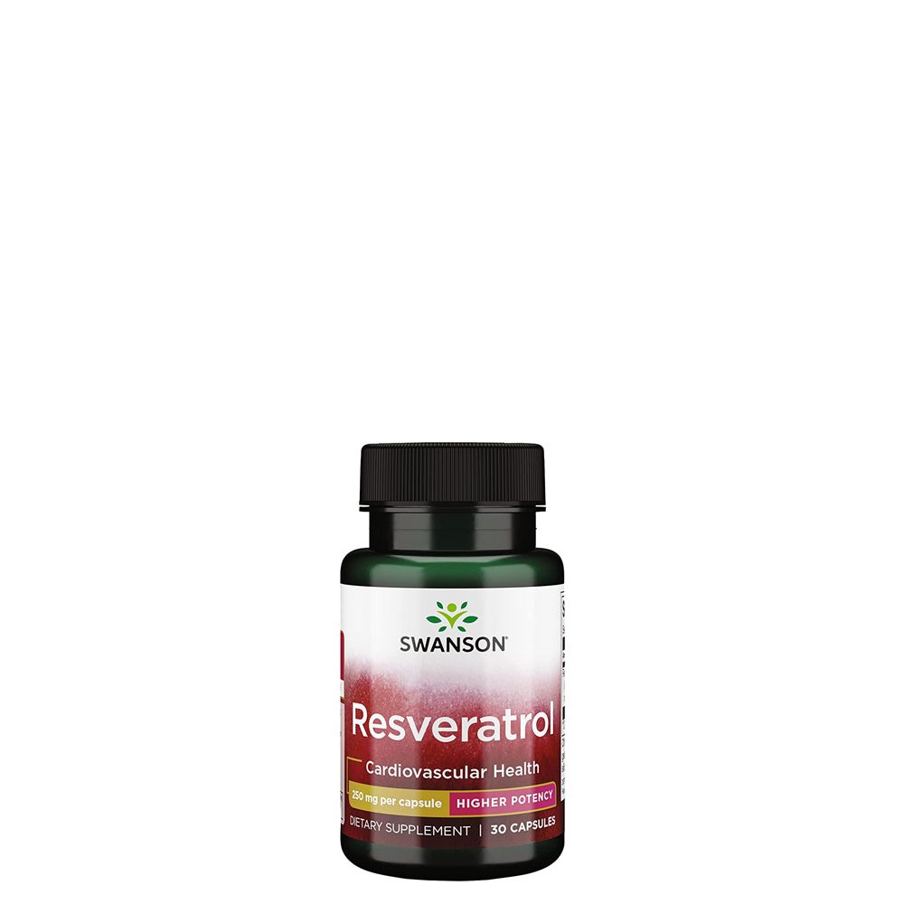 Rezveratrol 250 mg, Swanson Resveratrol, 30 kapszula