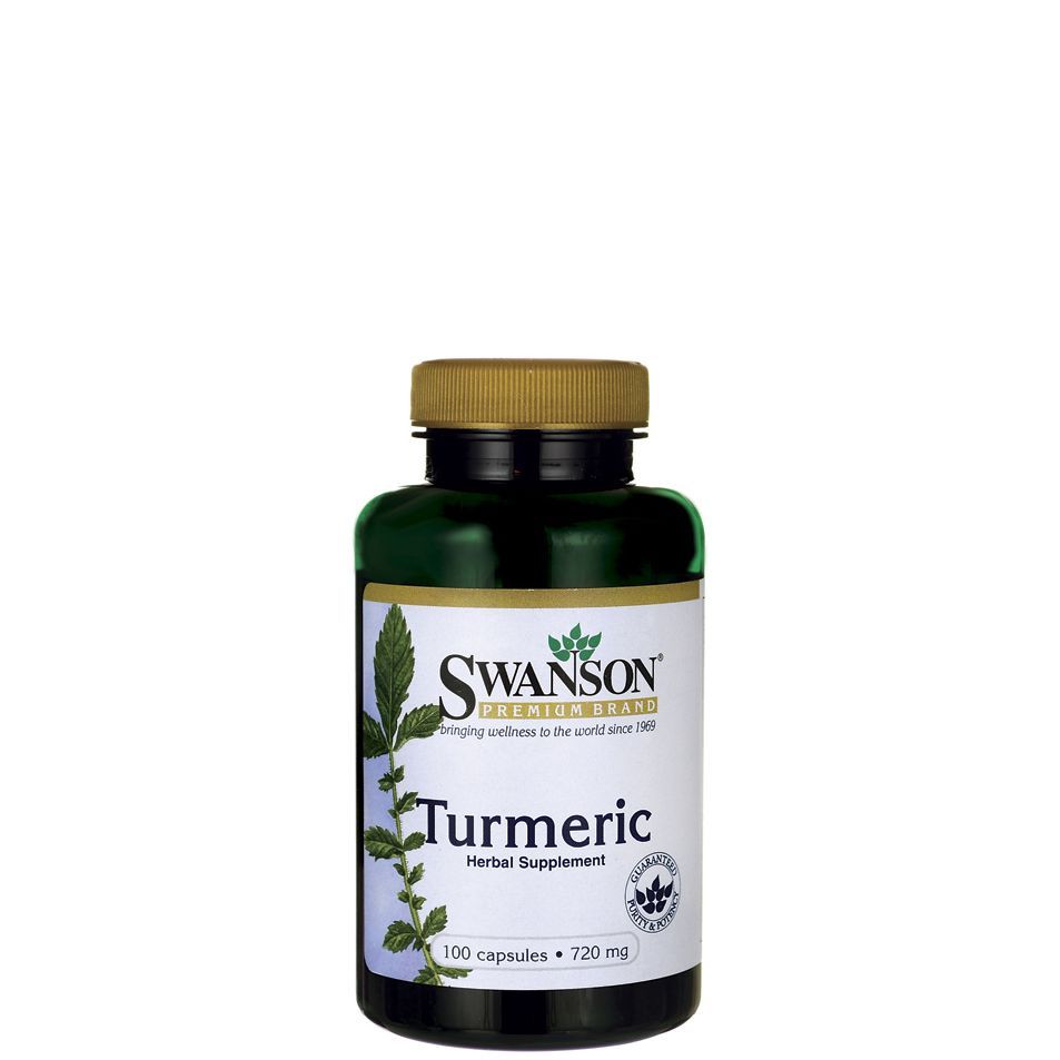 Kurkuma 720 mg, Swanson Turmeric, 100 kapszula