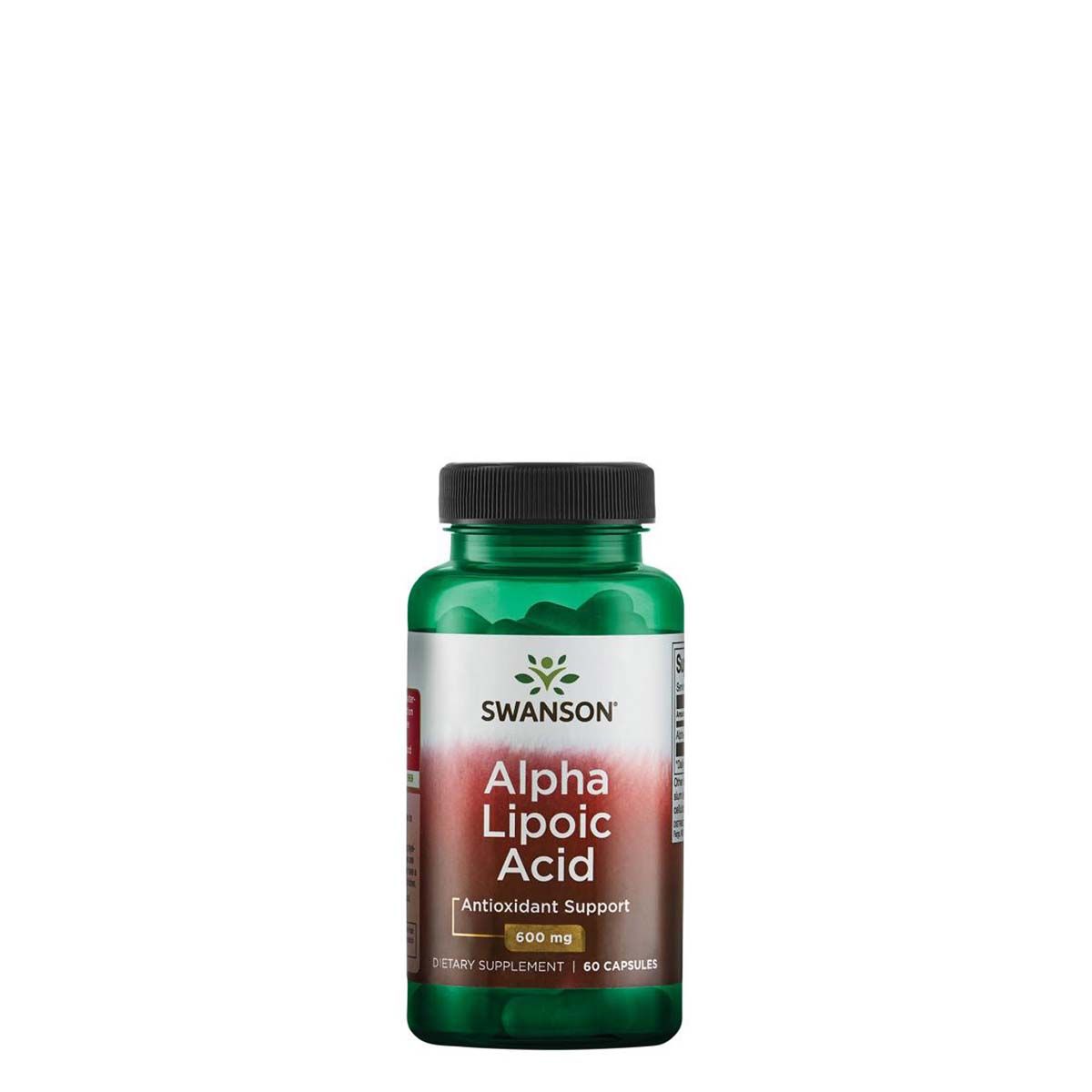 Alfa liponsav 600 mg, Swanson Alpha Lipoic Acid ALA, 60 kapszula