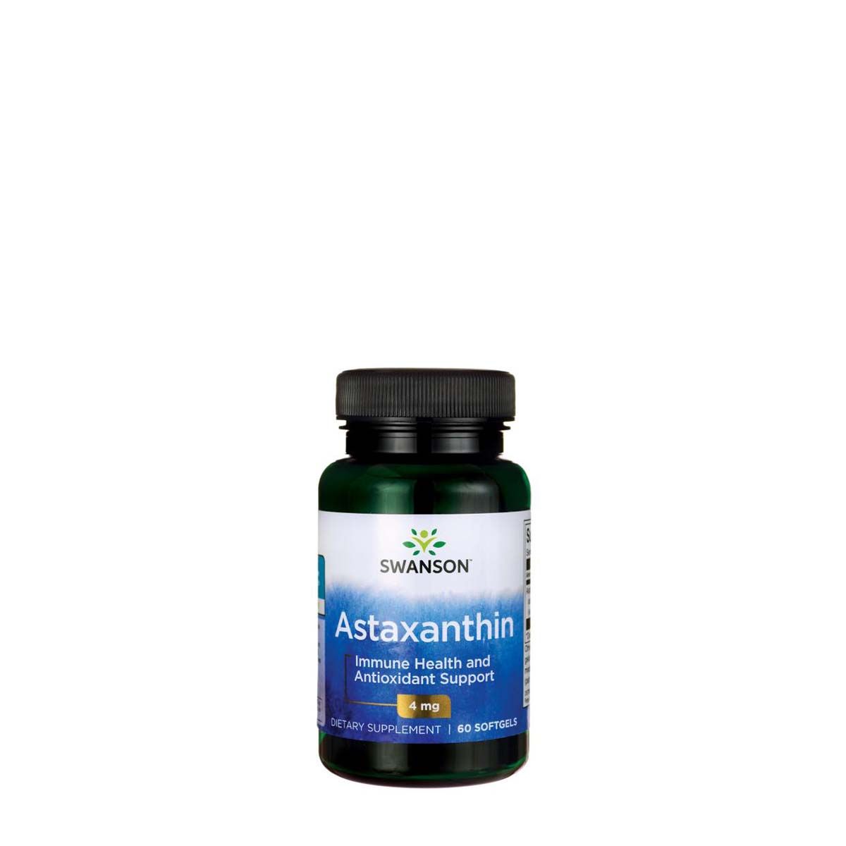 Asztaxantin 4 mg, Swanson Astaxanthin Immune Health, 60 gélkapszula