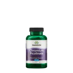 Króm pikolinát 200 mcg, Swanson Chromium Picolinate, 200 kapszula