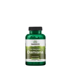 Damiana gyógynövényi afrodiziákum 510 mg, Swanson Full Spectrum Damiana, 100 kapszula