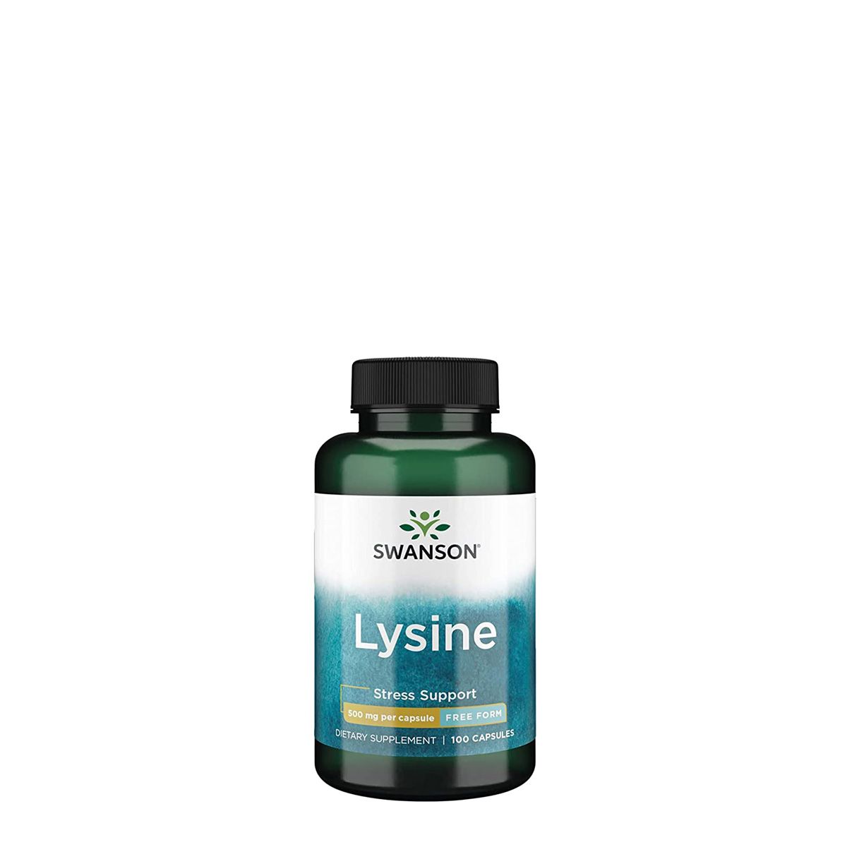 L-lizin aminosav 500 mg, Swanson Free-Form L-Lysine, 100 kapszula
