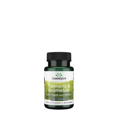 Kurkuma és bromelain, Swanson Full Spectrum Turmeric & Bromelain, 60 kapszula