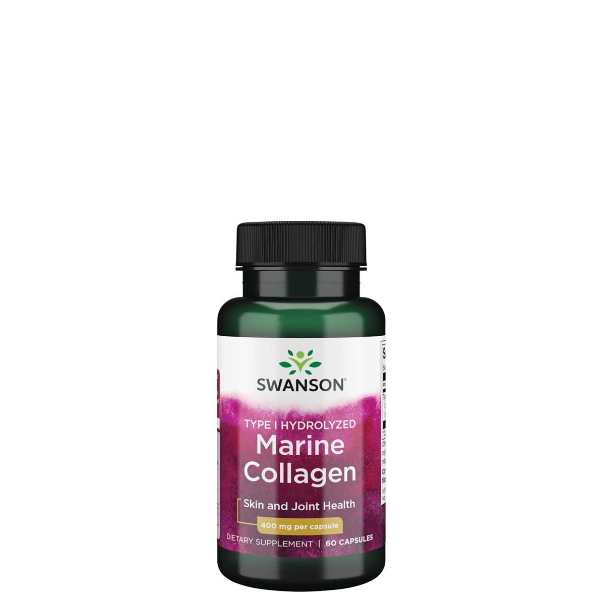 I-es típusú hidrolizált tengeri kollagén 400 mg, Swanson Type I Marine Collagen, 60 kapszula