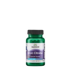 Vas-citrát 25 mg, Swanson Iron Citrate, 60 kapszula