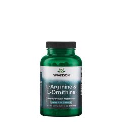 Arginin és ornitin, Swanson L-Arginine & L-Ornithine, 100 kapszula