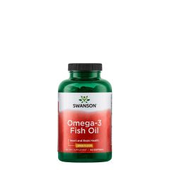 Omega-3 halolaj citrom ízű, Swanson Lemon Flavor Omega-3 Fish Oil, 150 kapszula