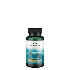 L-ornitin aminosav 500 mg, Swanson L-Ornithine, 60 kapszula