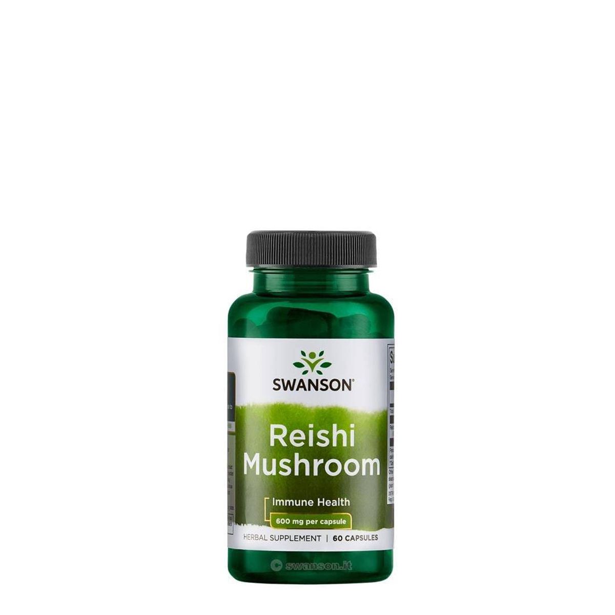 Reishi gyógygomba  600 mg, Swanson Reishi Mushroom, 60 kapszula