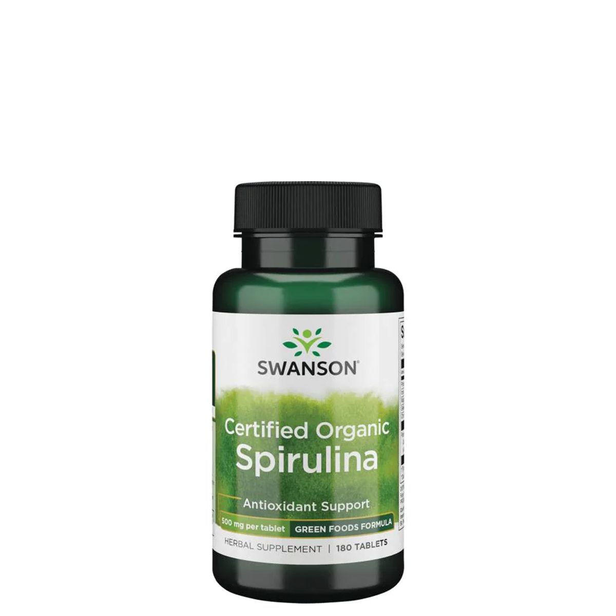 100% organikus spirulina, Swanson Spirulina 100% Certified Organic, 180 tabletta
