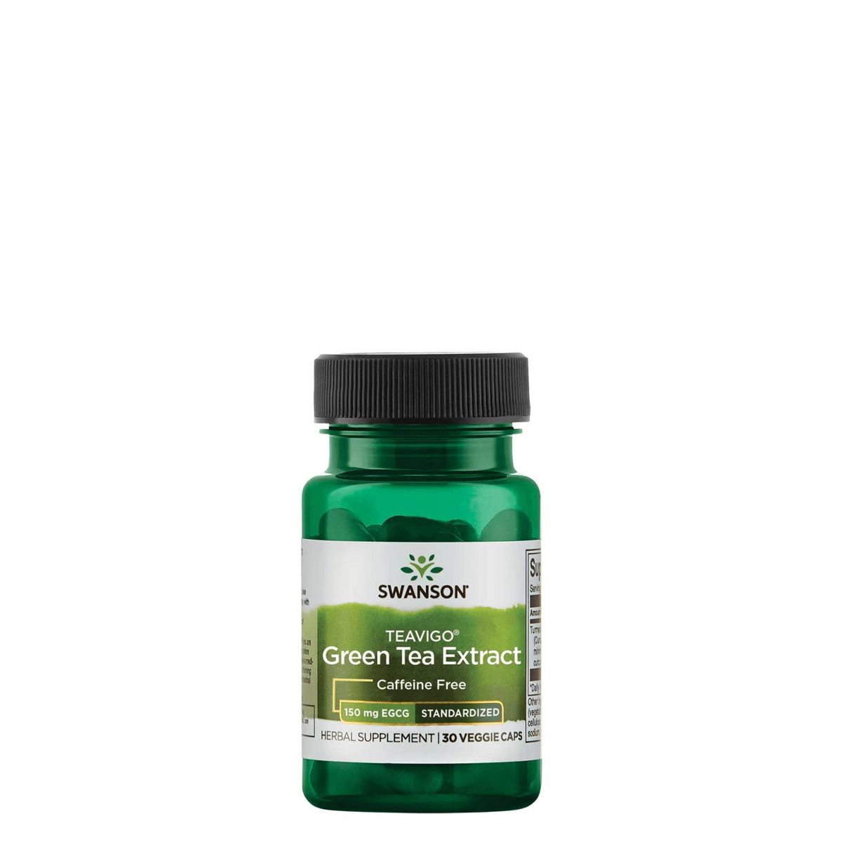 Koffeinmentes zöldtea kivonat,Swanson TEAVIGO Green Tea Extract, 30 kapszula
