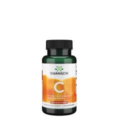 C-vitamin csipkebogyóval 500 mg, Swanson Vitamin C with Rose Hips, 100 kapszula