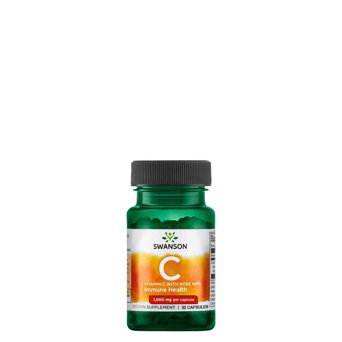 C-vitamin 1000 mg, csipkebigyóval, Swanson Vitamin-C with Rose Hips, 30 kapszula