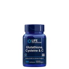 Immunerősítő komplex, Life Extension Glutathione Cysteine & C, 100 kapszula