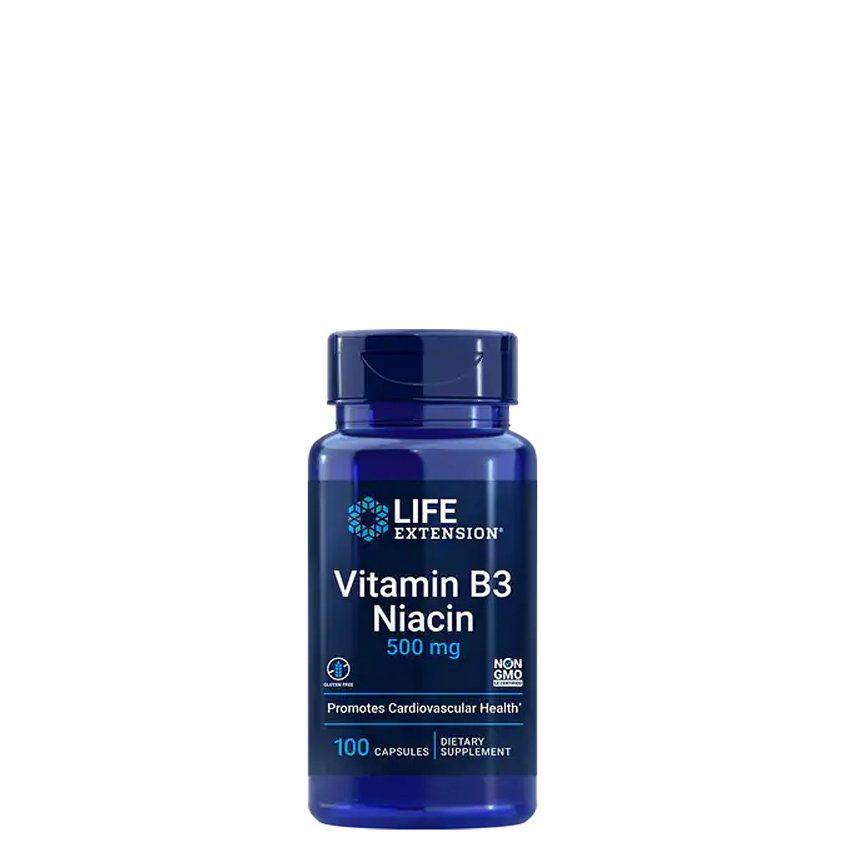 Niacin 500 mg, Life Extension Vitamin B3, 100 kapszula