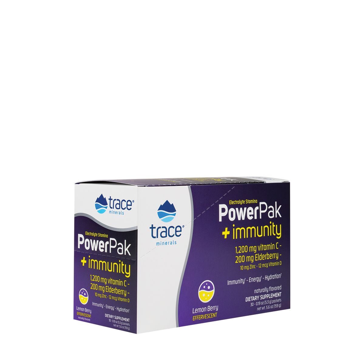 Immunerősítő csomag elektrolitokkal, Trace Minerals PowerPak + Immunity, 30 tasak