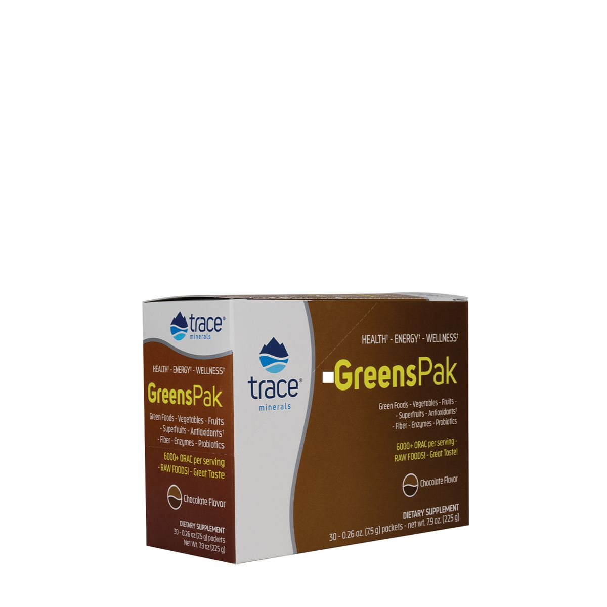 Zöld szupertápanyag csomag, Trace Minerals Greens Pak, 30 tasak