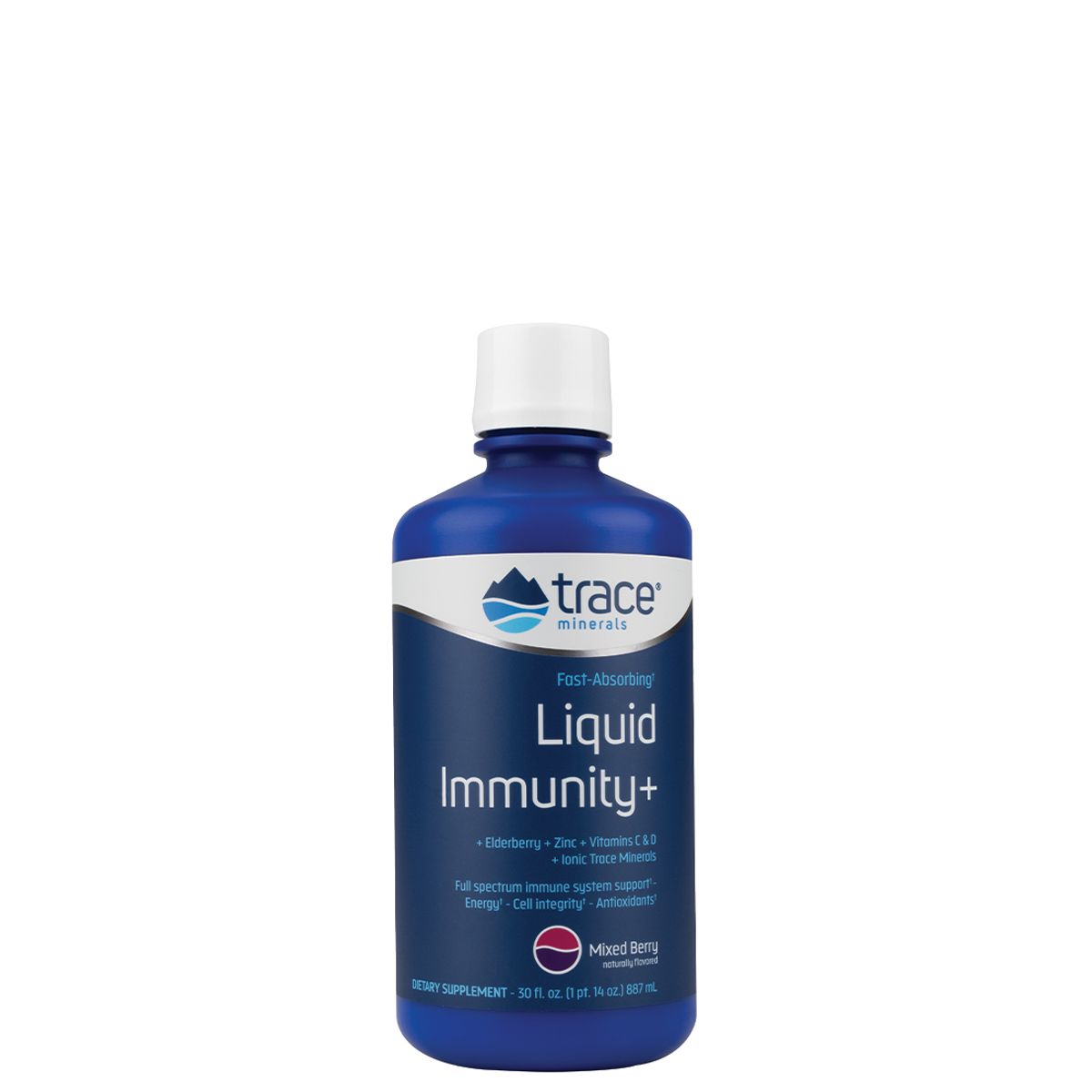 Folyékony immunrendszer erősítő, Trace Minerals Liquid Immunity+, 887 ml