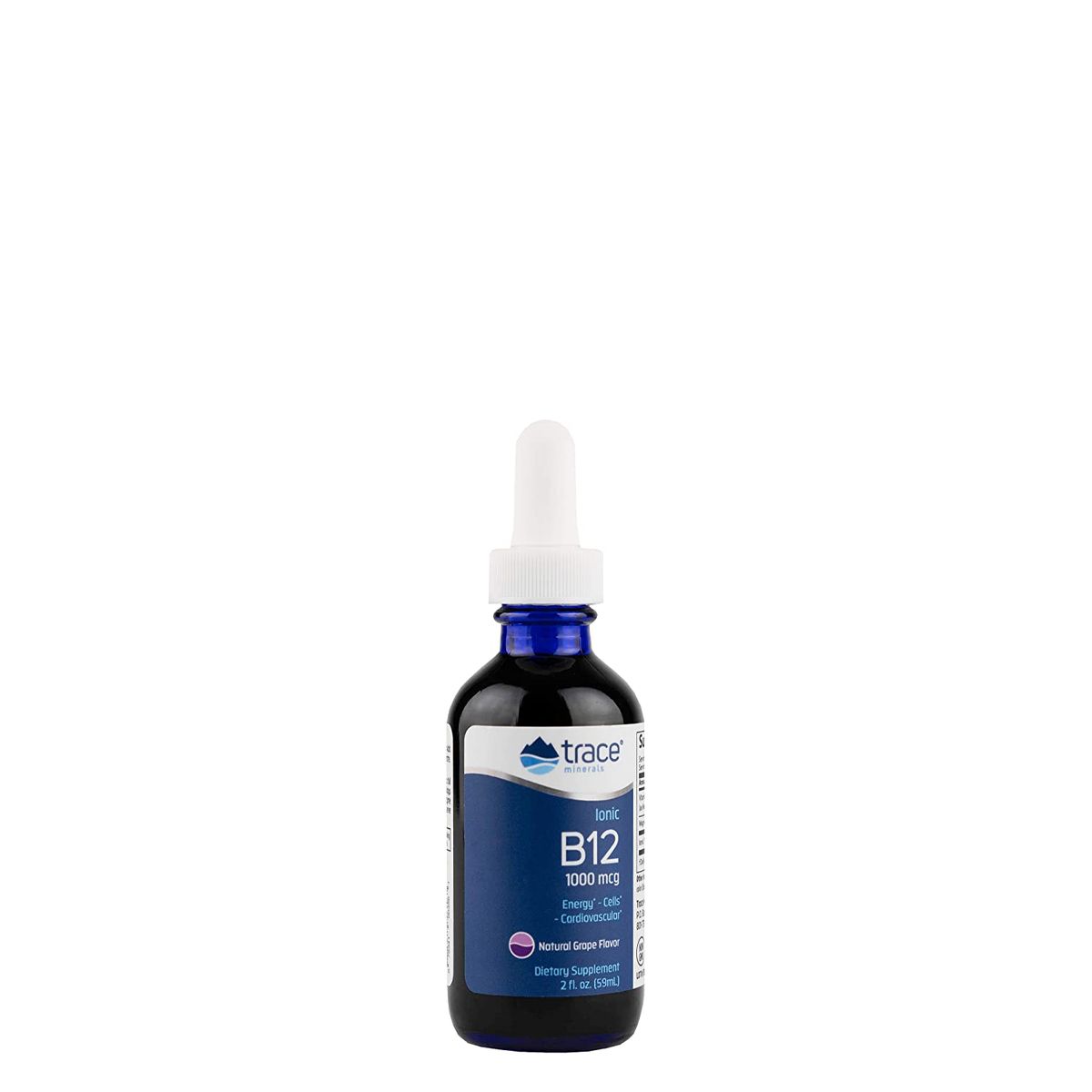 Ionizált B-12 vitamin cseppek 1000 mcg, Trace Minerals Ionic B12, 59 ml