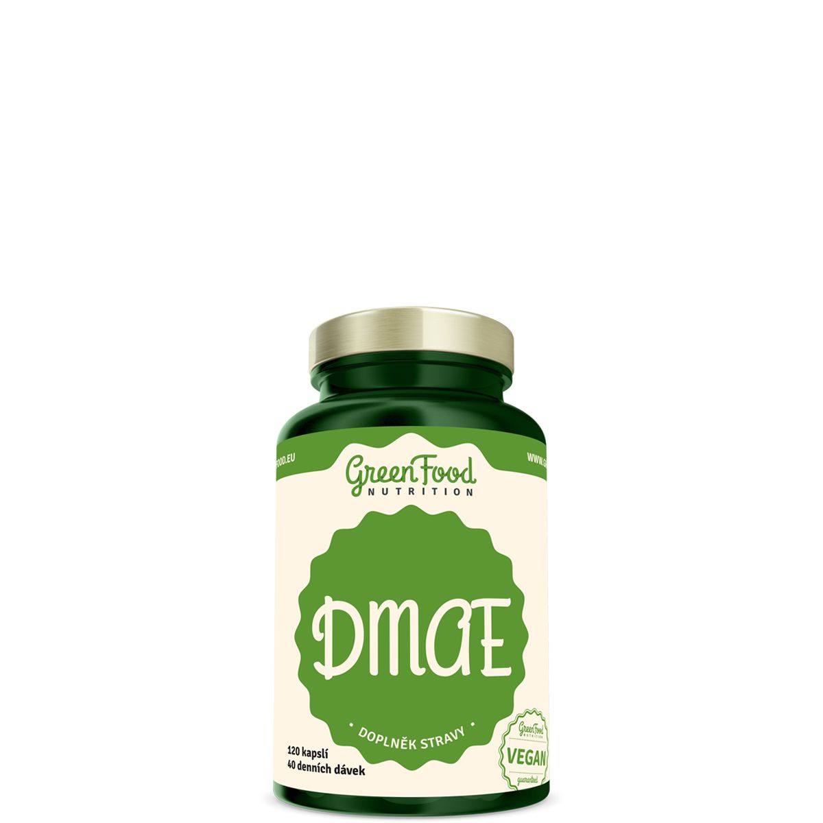DMAE komplex kolinnal és ginkgoval, GreenFood Nutrition DMAE, 120 kapszula