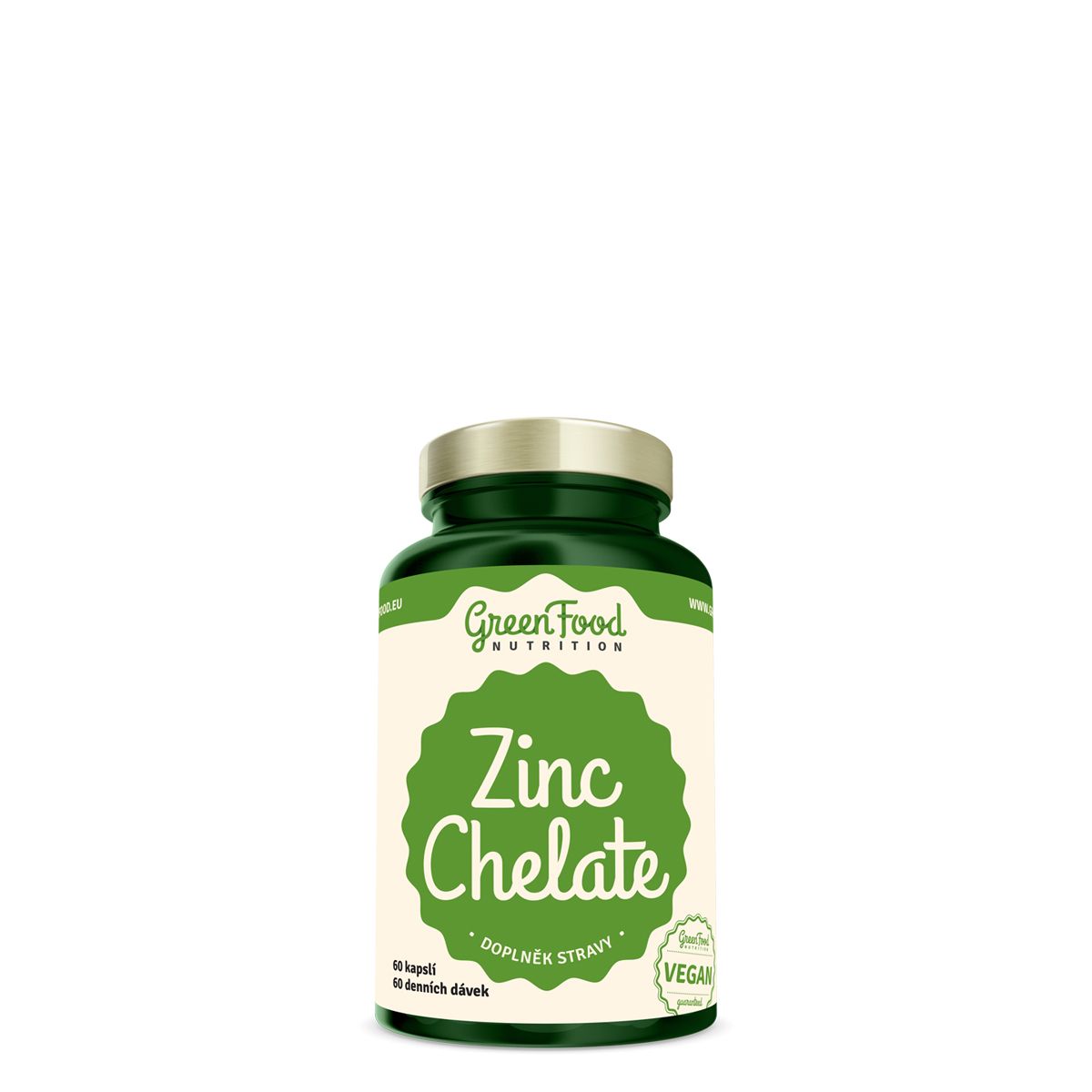 Cink kelát, GreenFood Nutrition Zinc Chelate, 60 kapszula