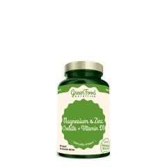Magnézium és cink kelát D-vitaminnal, GreenFood Nutrition Magnesium & Zinc Chelate, 90 kapszula