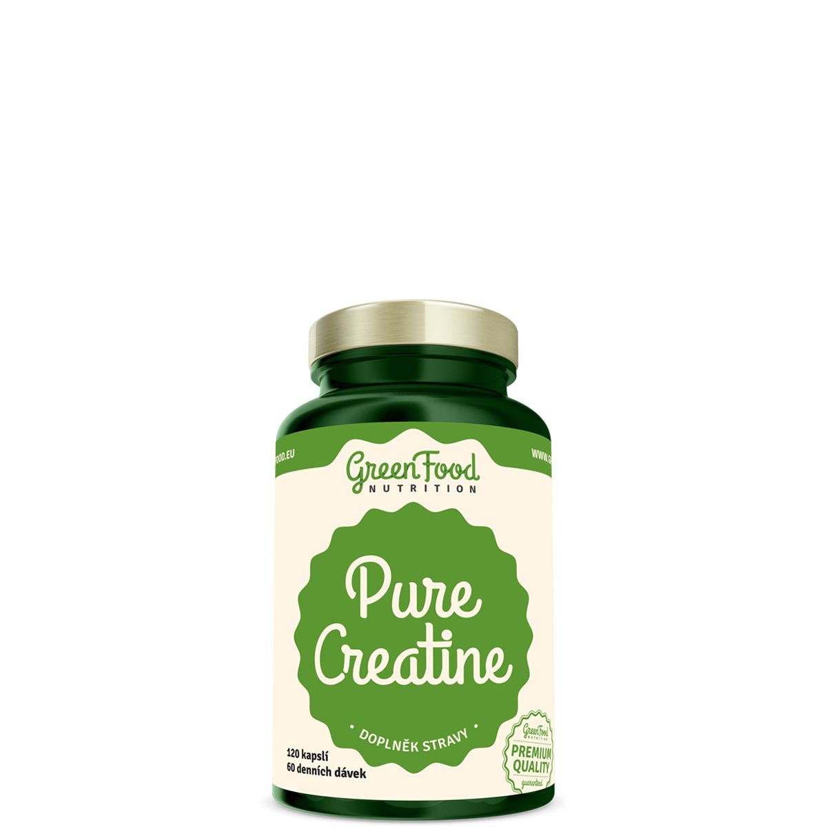 Tiszta kreatin 500 mg, GreenFood Nutrition Pure Creatine, 120 kapszula