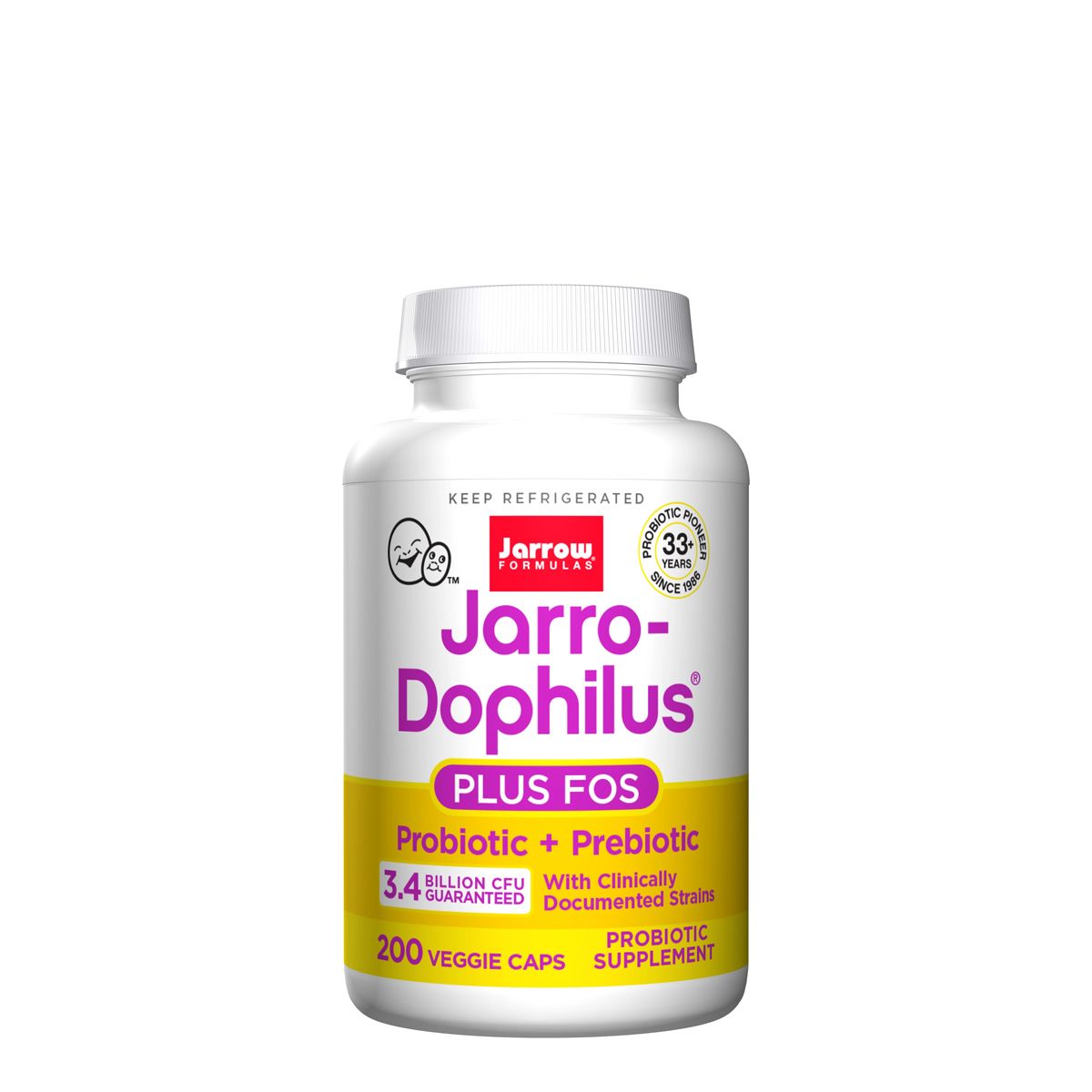 Probiotikum + prebiotikum, Jarrow Formulas Jarro-Dophilus, 200 kapszula
