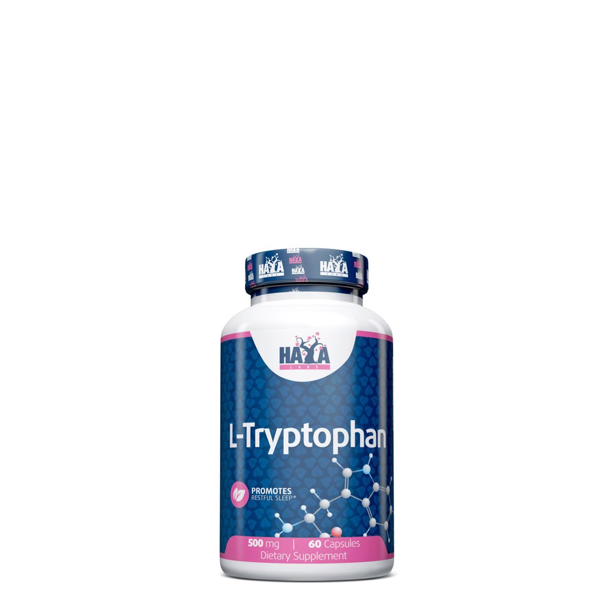 L-triptofán 500 mg, Haya Labs L-Tryptophan, 60 kapszula