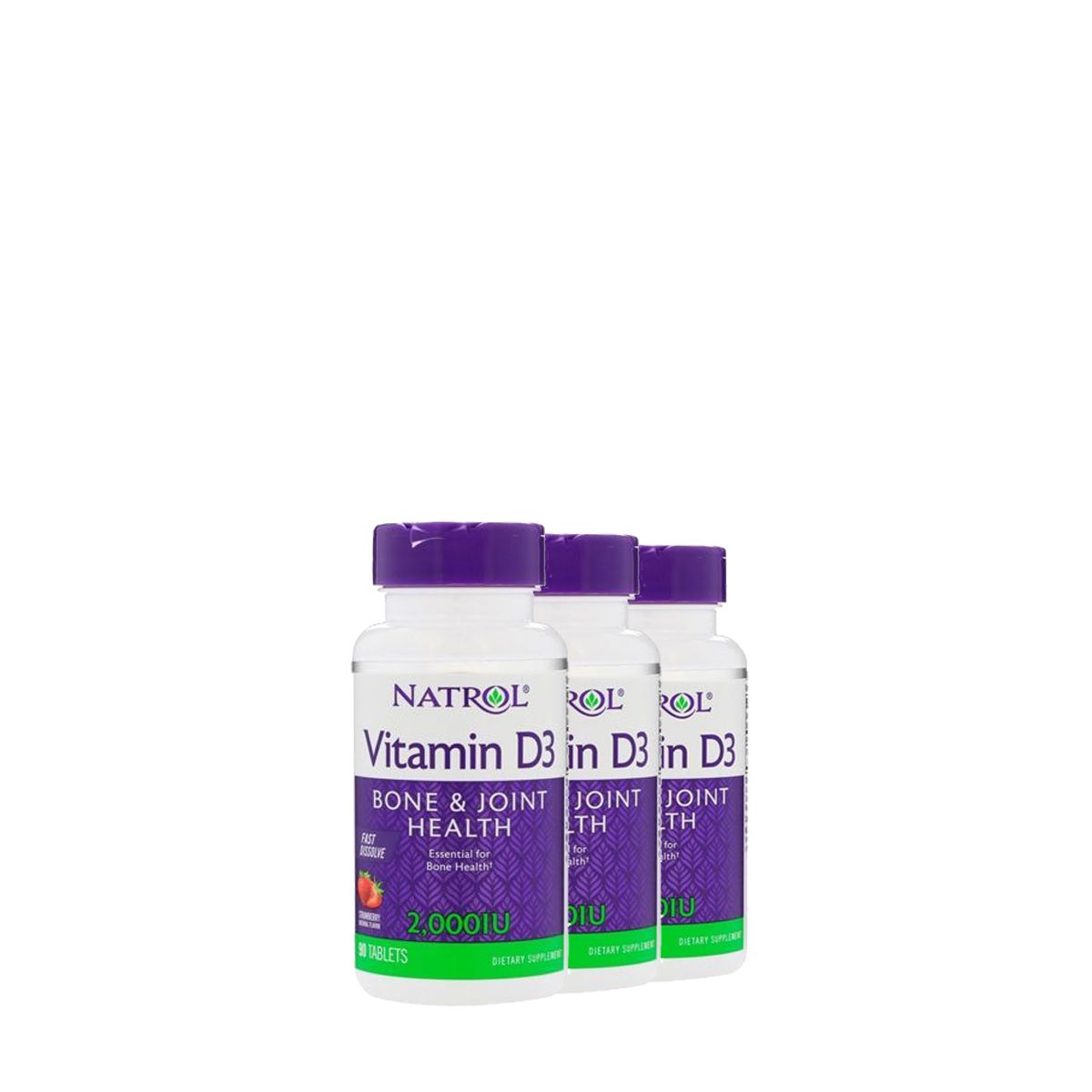 Gyors felszívódású D-vitamin 2000 IU, Natrol Vitamin D3 2000 IU, 3x90 tabletta