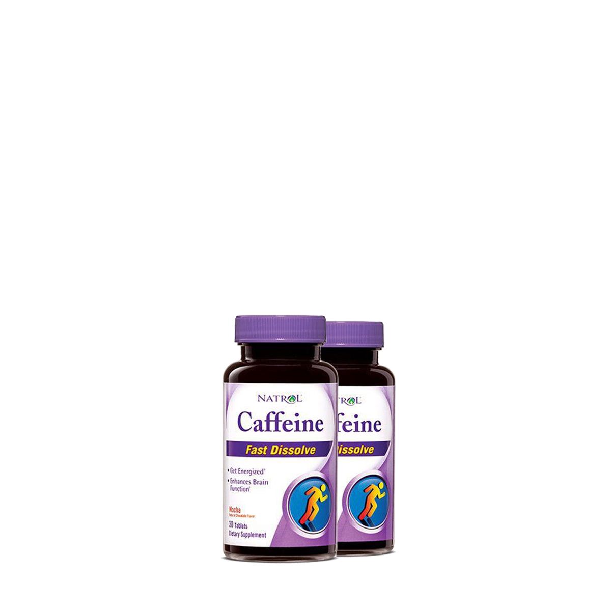Gyors felszívódású koffein 100 mg, Natrol Caffeine Fast Dissolve, 2x60 kapszula