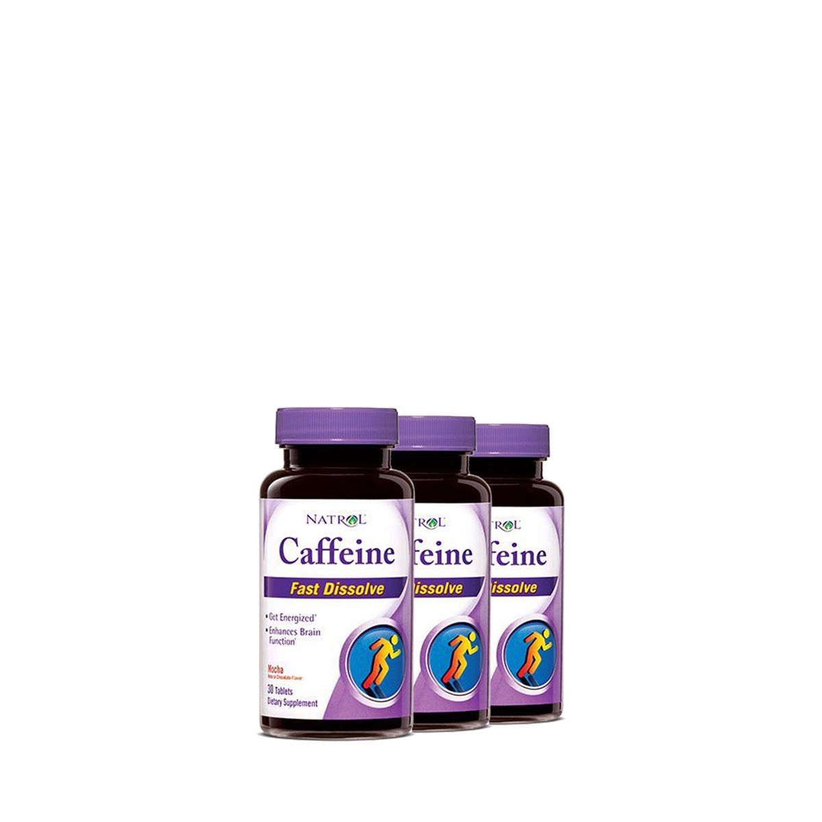 Gyors felszívódású koffein 100 mg, Natrol Caffeine Fast Dissolve, 3x60 kapszula
