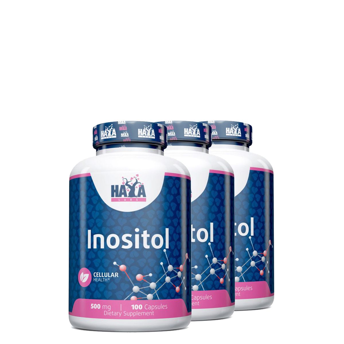 Inozitol 500 mg, Haya Labs Inositol, 3x100 kapszula