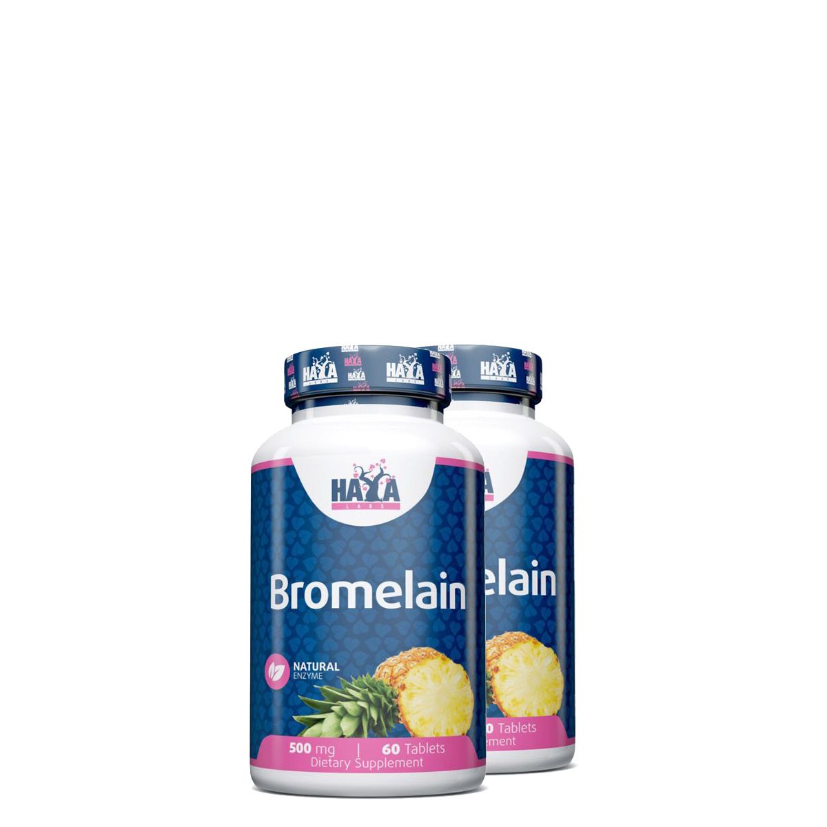 Bromelain enzim 500 mg, Haya Labs Bromelain, 2x60 tabletta