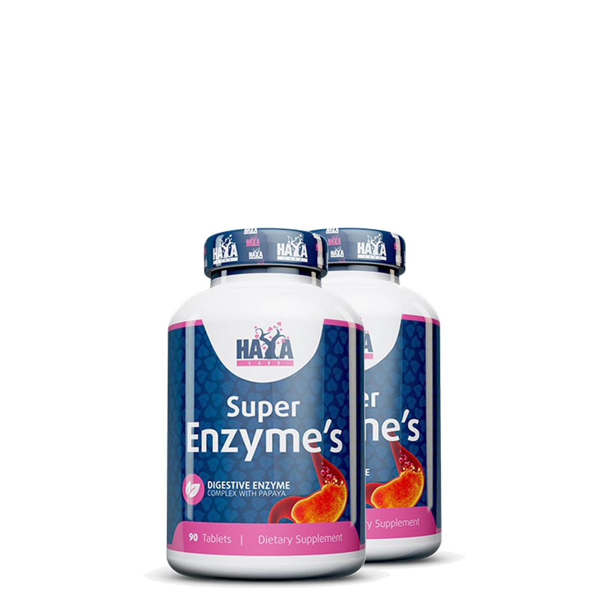 Emésztőenzim keverék, Haya Labs Super Enzymes, 2x90 tabletta