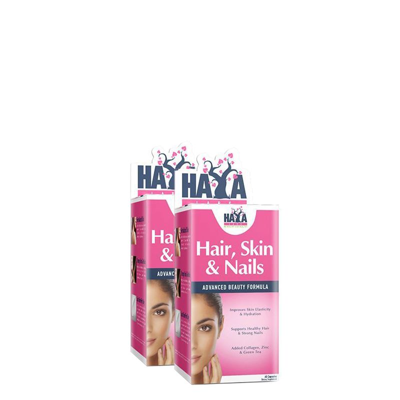 Haj, bőr és köröm formula, Haya Labs Hair Skin & Nails, 2x60 tabletta